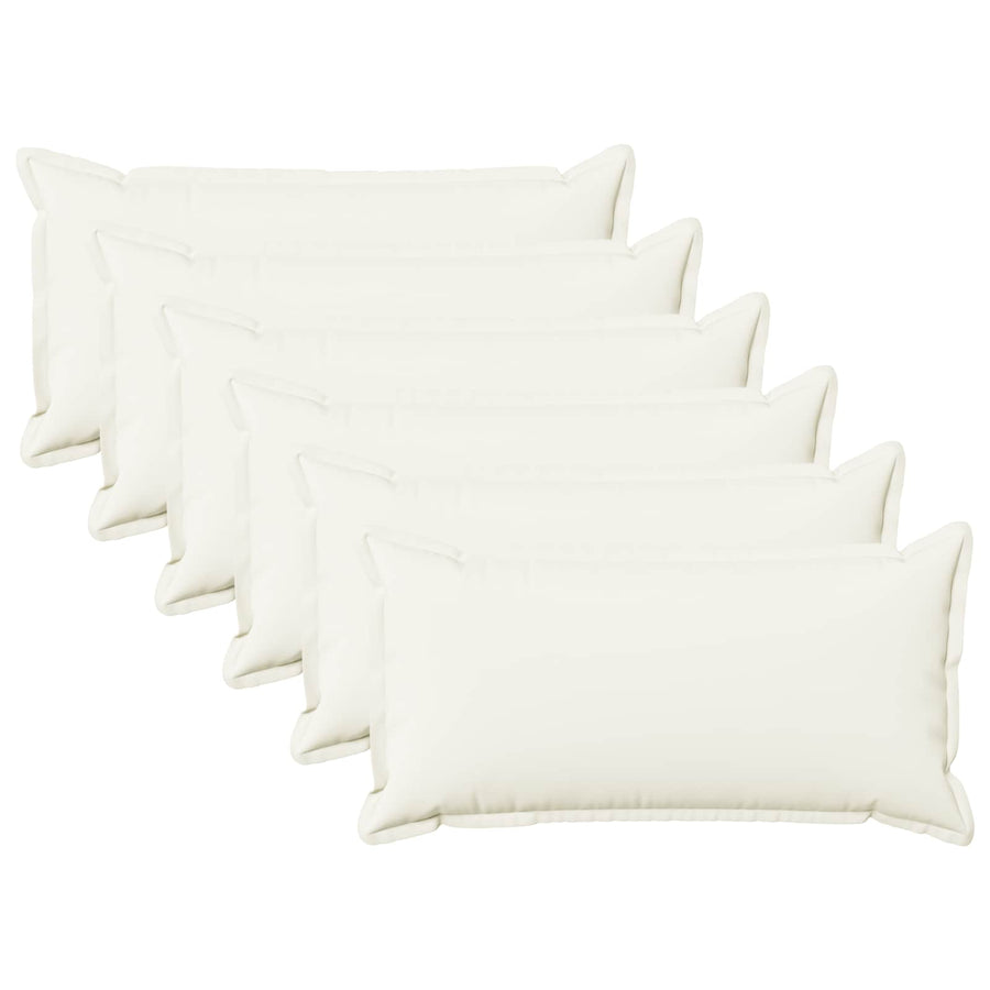 Kussensloop 6 pcs HOUTEN Wit 40 x 80 cm Faux Linnen