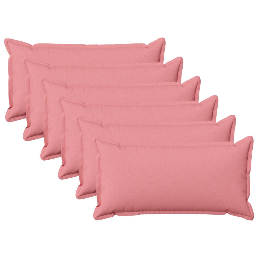Kussensloop 6 pcs HOUTEN Roze 40 x 80 cm Faux Linnen