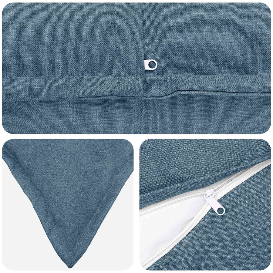 Kussensloop 2 pcs HOUTEN Jeans Blauw 40 x 80 cm Faux Linnen