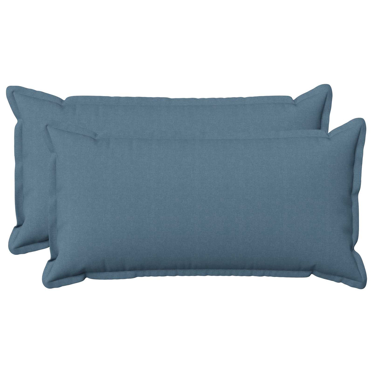 Kussensloop 2 pcs HOUTEN Jeans Blauw 40 x 80 cm Faux Linnen
