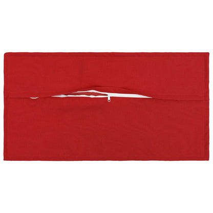 Kussensloop 6 pcs HOUTEN Rood 40 x 80 cm Faux Linnen