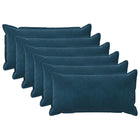 Kussensloop 6 pcs HOUTEN Blauw 40 x 80 cm Fluweel