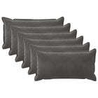 Kussensloop 6 pcs HOUTEN Donkergrijs 40 x 80 cm Fluweel