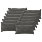 Kussensloop 12 pcs HOUTEN Donkergrijs 40 x 80 cm Fluweel