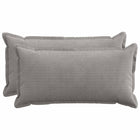 Kussensloop 2 st lichtgrijs corduroy 40x80 cm