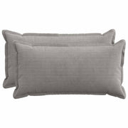 Kussensloop 2 st lichtgrijs corduroy 40x80 cm