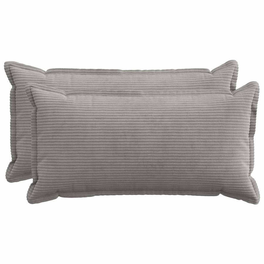 Kussensloop 2 st HOUTEN Lichtgrijs 40 x 80 cm corduroy