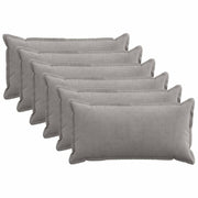 Kussensloop 40 x 80 cm lichtgrijs corduroy set van 6