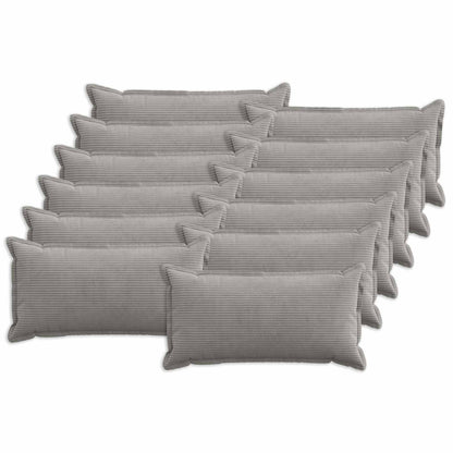 Kussensloop 12 st HOUTEN Lichtgrijs 40 x 80 cm corduroy