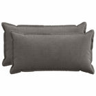 Kussensloop 40 x 80 cm donkergrijs corduroy (2 stuks)