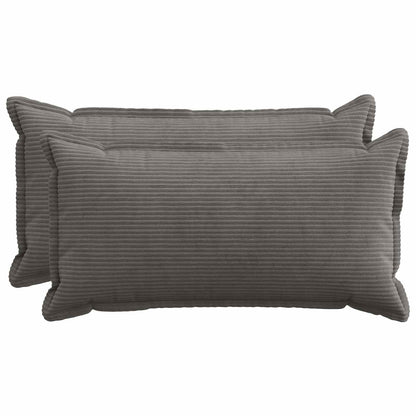 Kussensloop 2 st HOUTEN Donkergrijs 40 x 80 cm corduroy