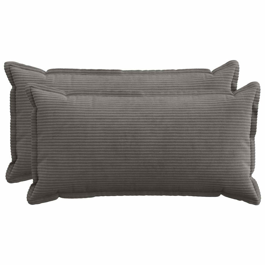Kussensloop 2 st HOUTEN Donkergrijs 40 x 80 cm corduroy