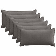 Kussenslopen 6 st donkergrijs 40x80 cm corduroy