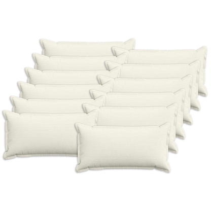 Kussensloop 12 st HOUTEN Crèmekleurig 40 x 80 cm corduroy