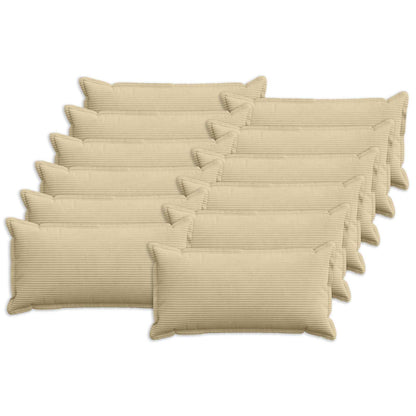 Kussensloop 12 st HOUTEN Lichtgroen Grijs 40 x 80 cm corduroy