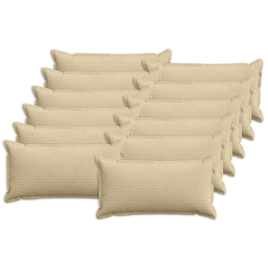 Kussensloop 12 st HOUTEN Lichtgroen Grijs 40 x 80 cm corduroy