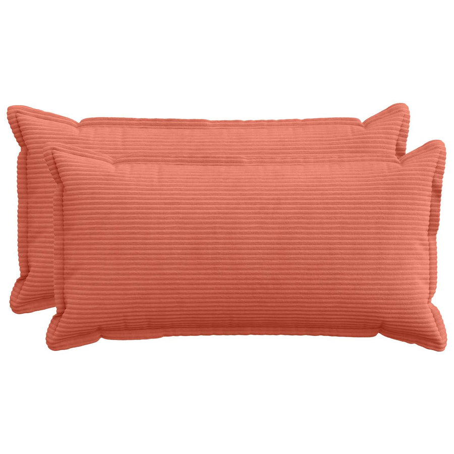 Kussensloop 2 st HOUTEN Rood-oranje 40 x 80 cm corduroy