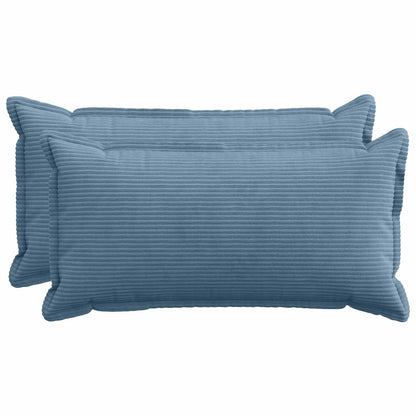 Kussensloop 2 st HOUTEN Blauw 40 x 80 cm corduroy