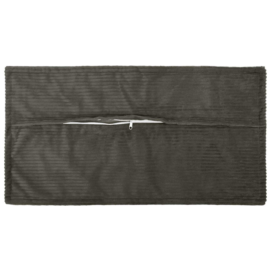 Kussensloop 2 st HOUTEN Antraciet 40 x 80 cm corduroy