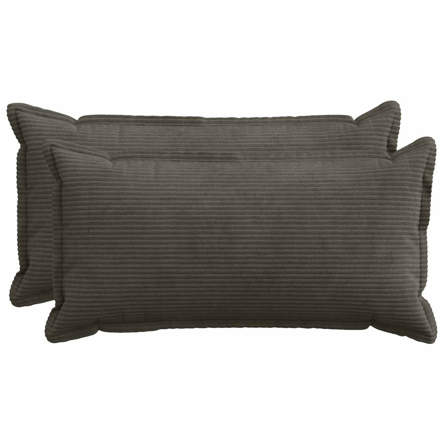 Kussensloop 2 st HOUTEN Antraciet 40 x 80 cm corduroy