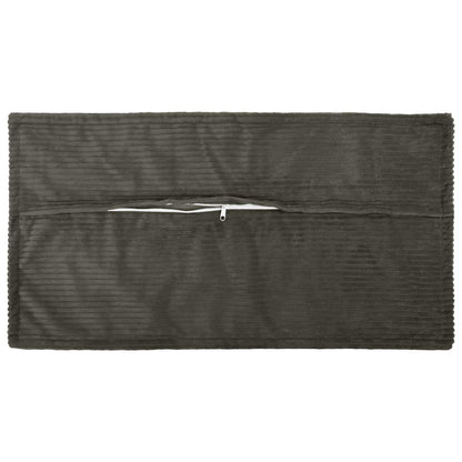 Kussensloop 12 st HOUTEN Antraciet 40 x 80 cm corduroy