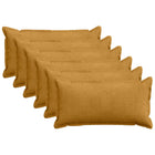 Kussensloop 6 st geel 40 x 80 cm corduroy