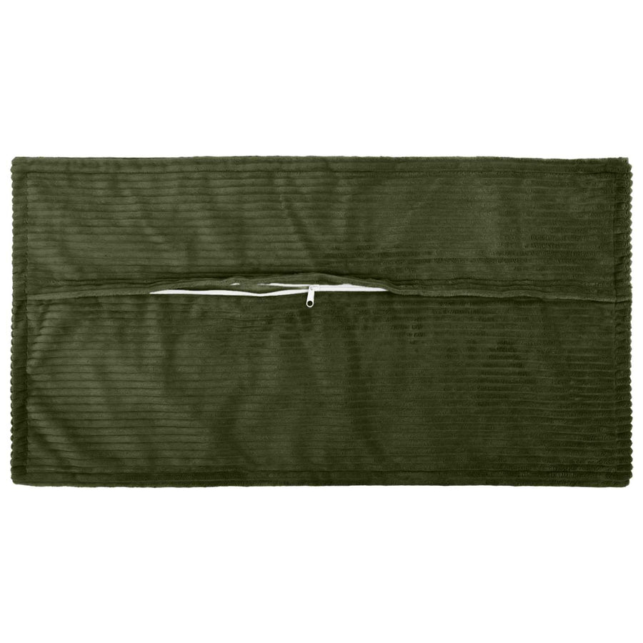 Kussensloop 2 st HOUTEN Groen 40 x 80 cm corduroy