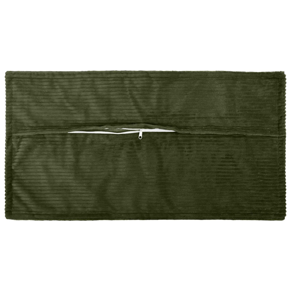 Kussensloop 12 st HOUTEN Groen 40 x 80 cm corduroy