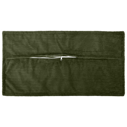 Kussensloop 12 st HOUTEN Groen 40 x 80 cm corduroy