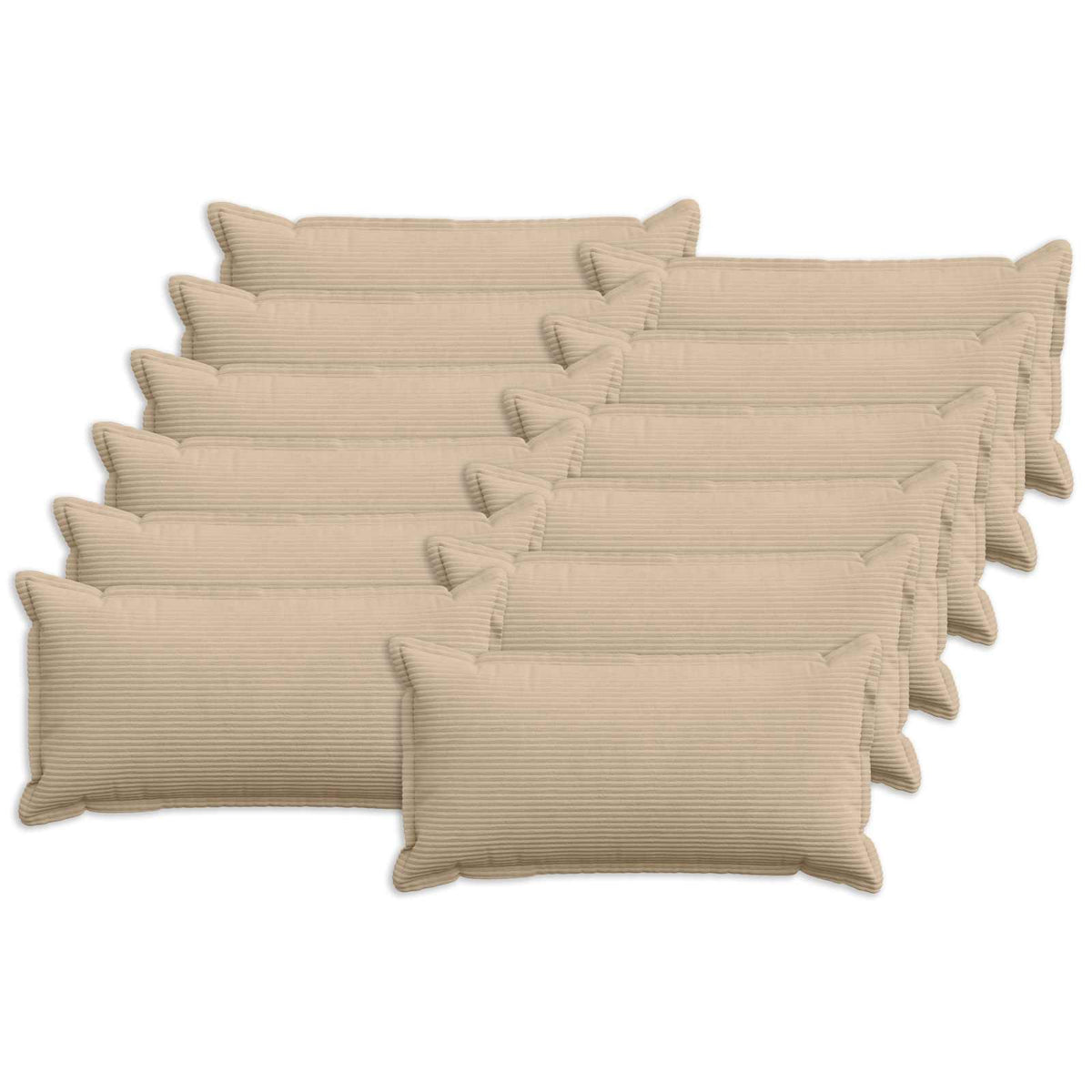 Kussensloop 12 st HOUTEN Taupe 40 x 80 cm corduroy
