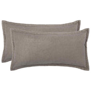 Kussensloop 40x80 cm bouclé lichtgrijs (2 stuks)