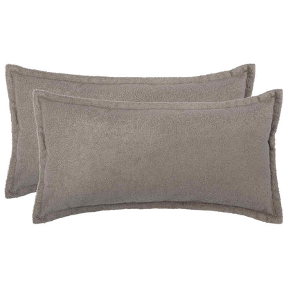 Kussensloop 2 st HOUTEN Lichtgrijs 40 x 80 cm Bouclé