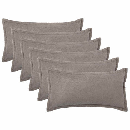 Kussensloop 6 pcs HOUTEN Lichtgrijs 40 x 80 cm Bouclé