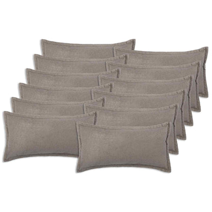 Kussensloop 12 pcs HOUTEN Lichtgrijs 40 x 80 cm Bouclé