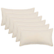 Kussensloop bouclé crèmekleurig 40 x 80 cm (6 stuks)