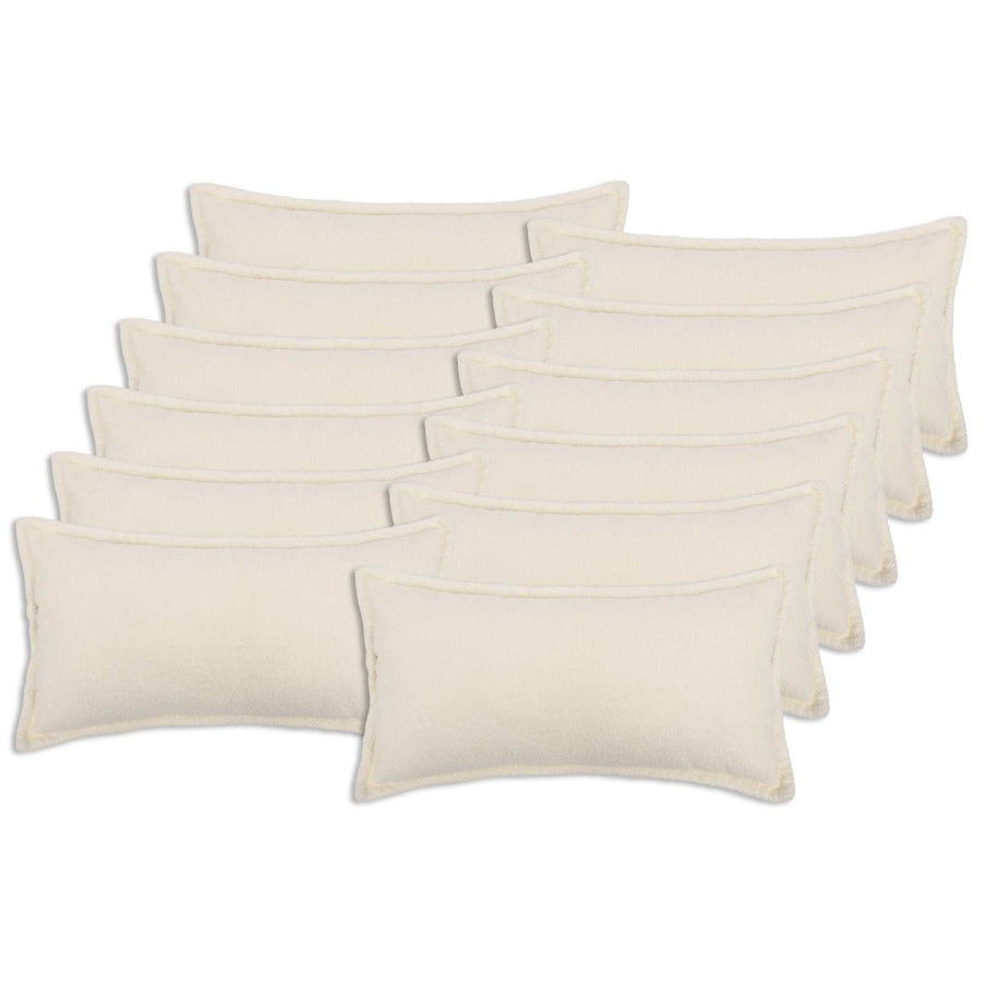 Kussensloop 12 pcs HOUTEN Crèmekleurig 40 x 80 cm Bouclé