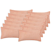 Kussensloop roze 40x80 cm bouclé 12 stuks