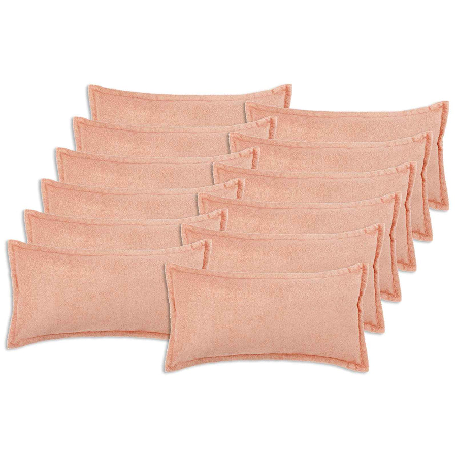 Kussensloop 12 pcs HOUTEN Roze 40 x 80 cm Bouclé