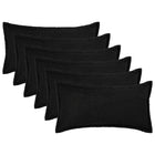 Kussenslopen zwart 40 x 80 cm bouclé (6 stuks)