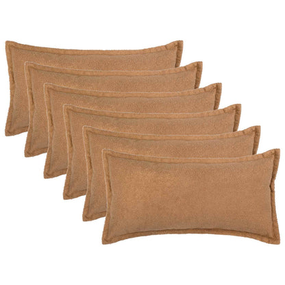 Kussensloop 6 pcs HOUTEN Beige 40 x 80 cm Bouclé