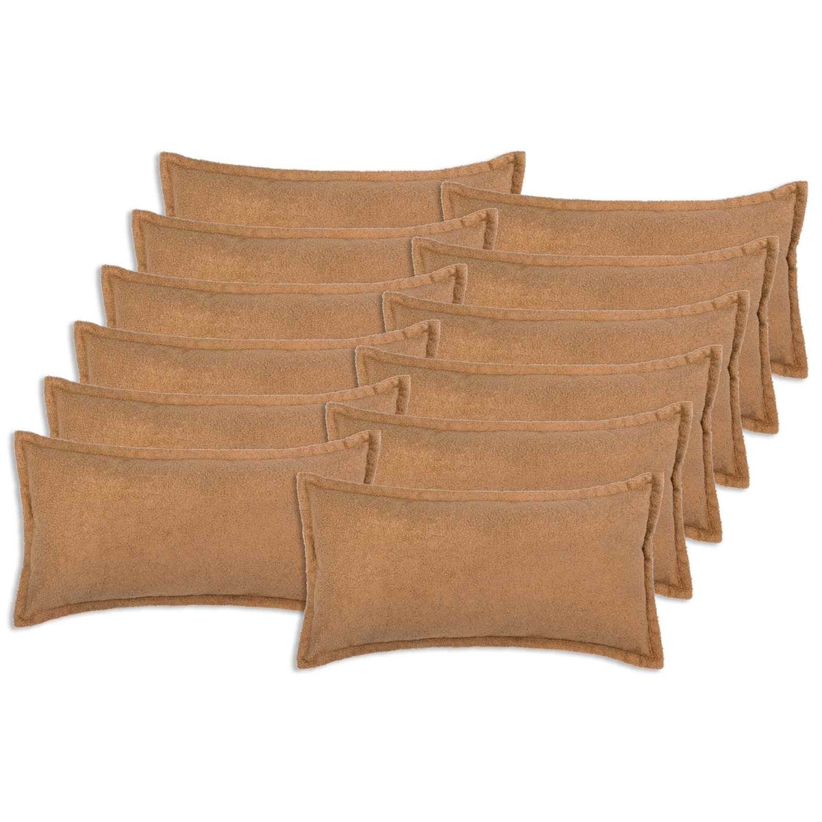 Kussensloop 12 pcs HOUTEN Beige 40 x 80 cm Bouclé