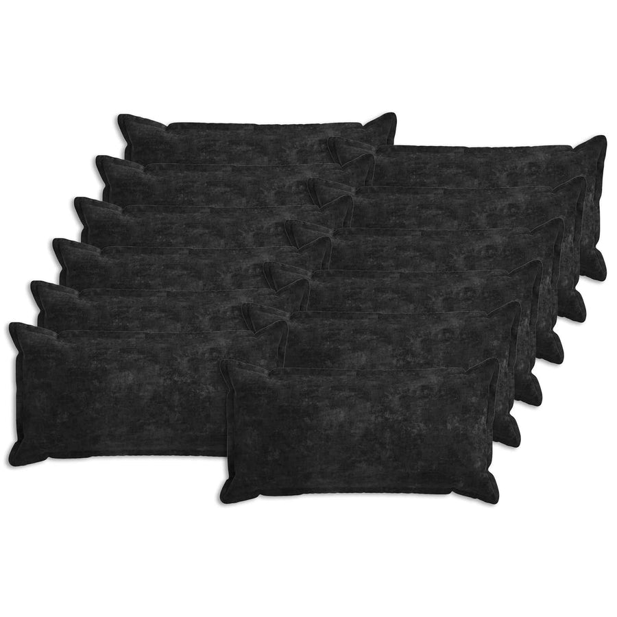 Kussensloop 12 st HOUTEN Antraciet 40 x 80 cm Chenille Stof
