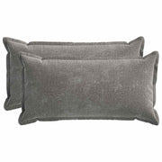 Kussensloop 40x80 cm donkergrijs chenille