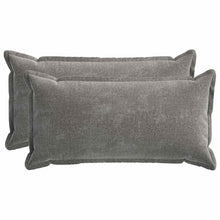 Kussensloop 2 st HOUTEN Donkergrijs 40 x 80 cm Chenille Stof