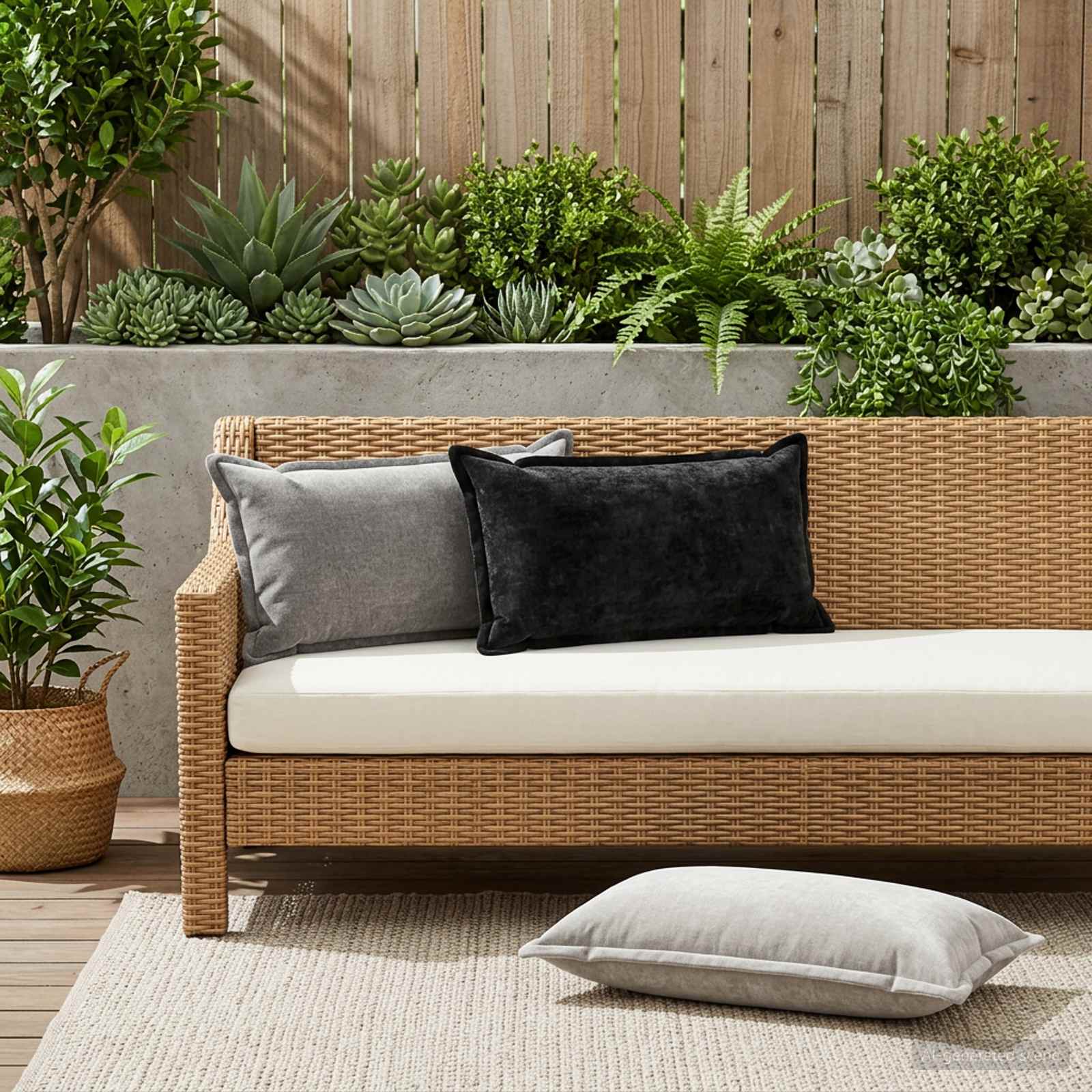 Kussensloop 6 st HOUTEN Donkergrijs 40 x 80 cm Chenille Stof