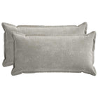 Kussensloop 2 st lichtgrijs 40x80 cm chenille