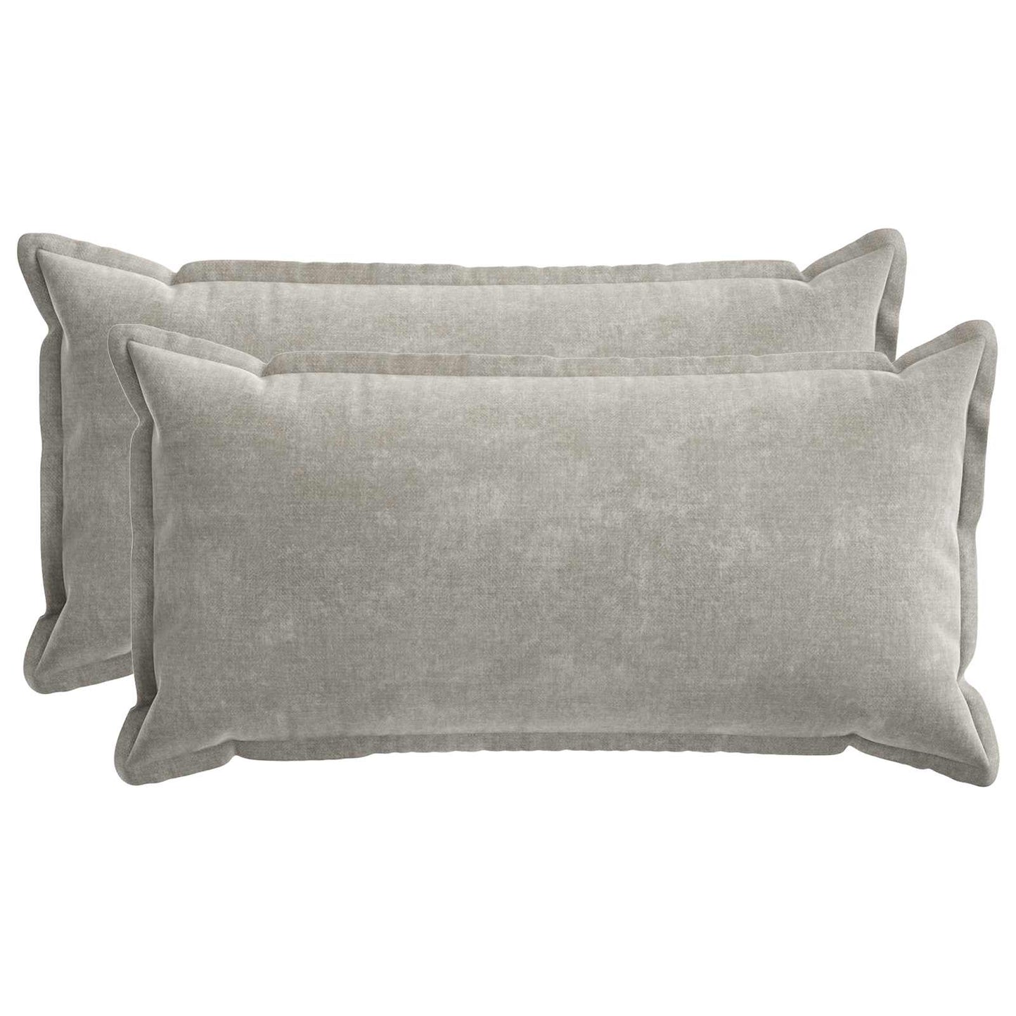 Kussensloop 2 st HOUTEN Lichtgrijs 40 x 80 cm Chenille Stof