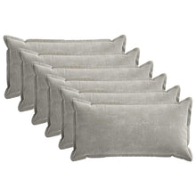 Kussensloop 6 st HOUTEN Lichtgrijs 40 x 80 cm Chenille Stof