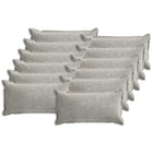 Kussensloop lichtgrijs 40 x 80 cm chenille stof (12 st)