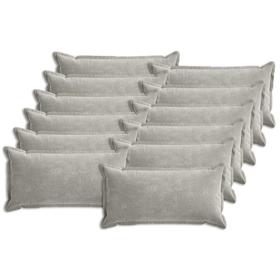 Kussensloop 12 st HOUTEN Lichtgrijs 40 x 80 cm Chenille Stof